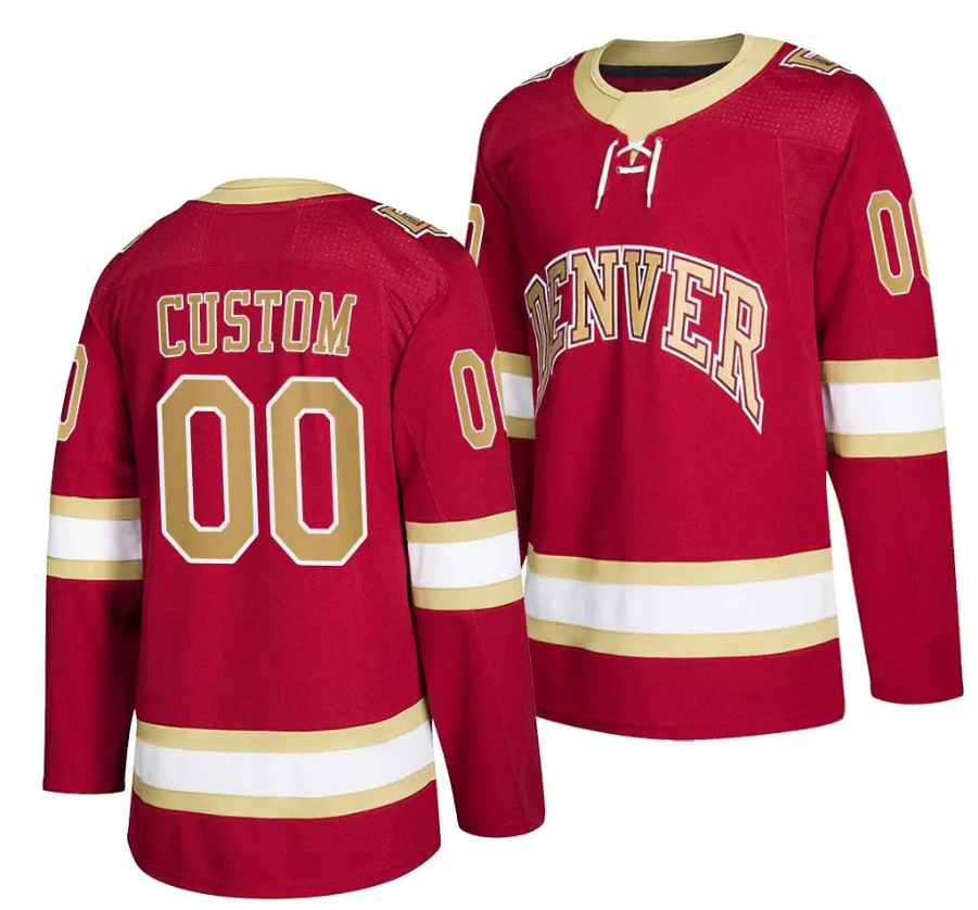 Men Custom Denver Pioneers DU College NHL red Jersey->customized nfl jersey->Custom Jersey